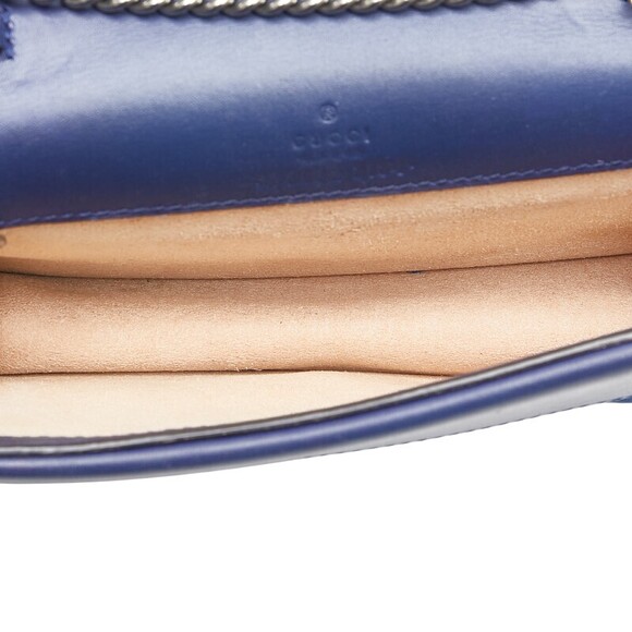 Gucci Dionysus Chain Crossbody Shoulder Bag Blue Velvet - Picture 8 of 9